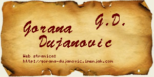 Gorana Dujanović vizit kartica